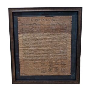 In Congress July 4 1776 US Declaration of Independence Printed Frame 18x19